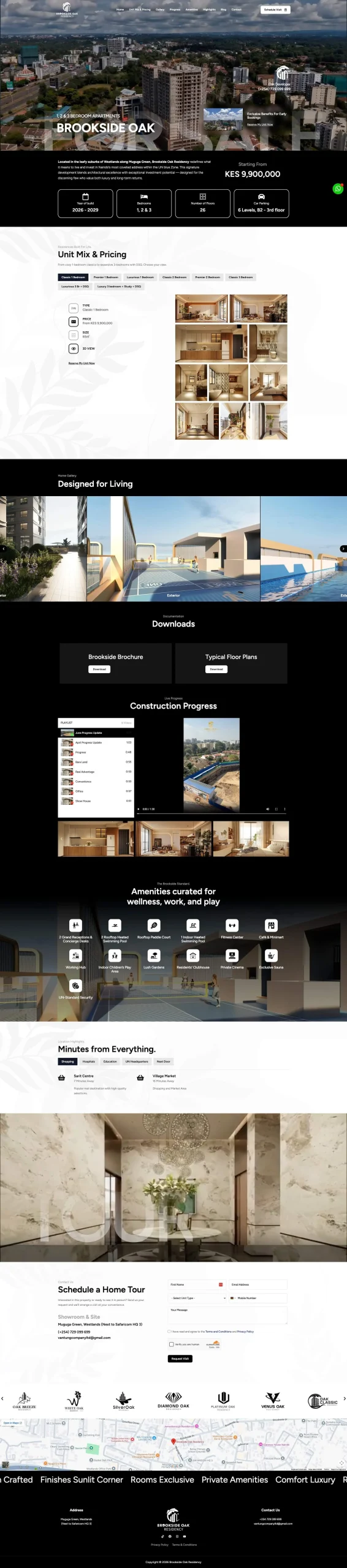 brookside oak residency full website